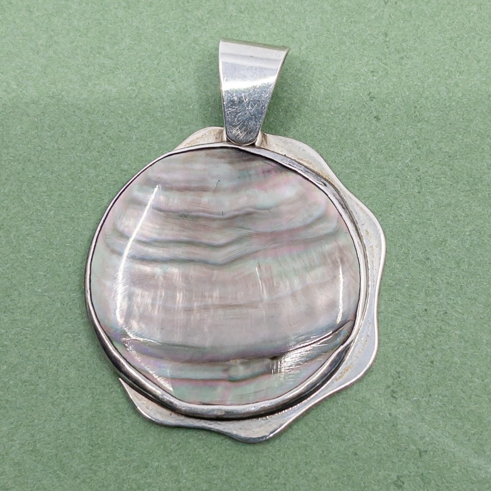 Sterling Silver and Mother of Pearl Pendant - NWOT